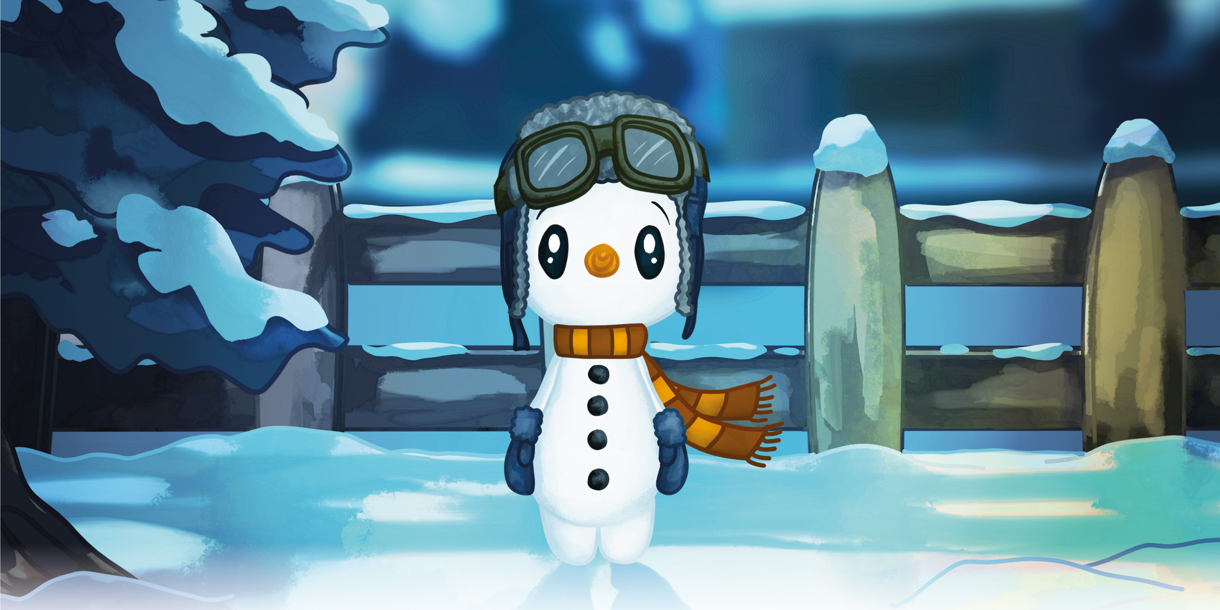 Character art of Fynn the Snowman